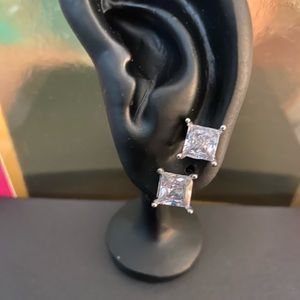 CERTIFIED 4 CARAT Princess Cut Moissanite Earrings I GET A DEAL YOU GET A DEAL!